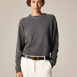J. Crew Heather Gray Cashmere crewneck Sweater
